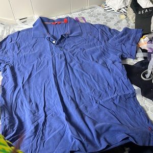 Izod XL Blue Short Sleeve Collared Polo T shirt